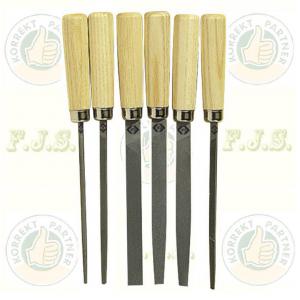 Kulcsreszelő klt 6 részes fa nyéllel, 100/2, GEMSE