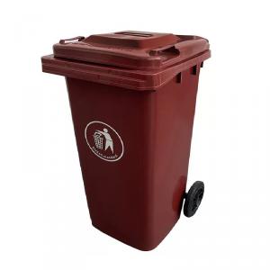 Leziter Kuka 240l barna. kültéri Kerekes háztartási szemetes Hulladéktároló EN-840