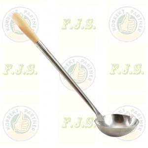 merőkanál fa nyéllel Rozsdamentes acél