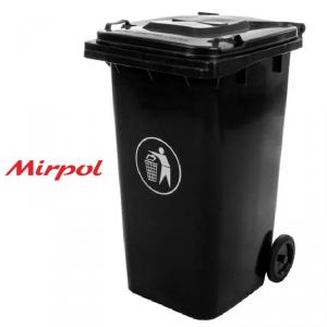 Mirpol Kuka 240l fekete kültéri Kerekes háztartási szemetes Hulladéktároló EN-840