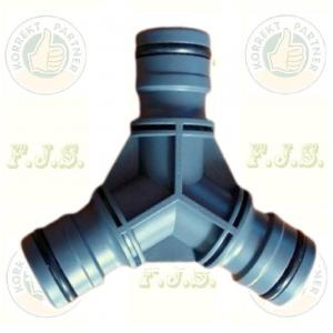 Profi rendszer gyorscsatlakozó Y elem 3/4"- 3/4"- 3/4" Power Jet Bradas