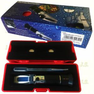 Refractometer 0-40 Brix és 0-25 V/V % alkohol, (borhoz) piros