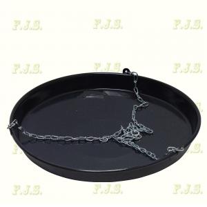 Sütőtárcsa, Ø34 cm zománcos, Horganyzott lánccal, Zománcozott flekkensütő