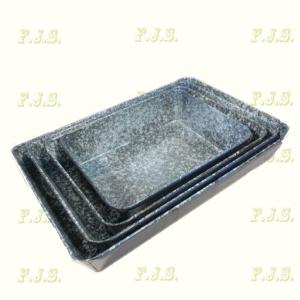 zománcos tepsi garnitúra 20 x 28, 22 x 32, 24 x 36, 30 x 39 cm., zománcozott