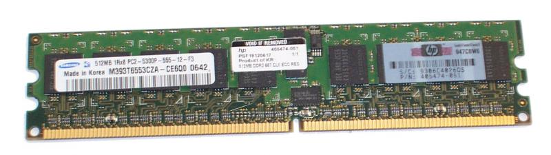 HP 512MB, 667MHz, PC2-5300, registered DDR2 Fully Buffered DIMMs (FBD) memory module (felújított)
