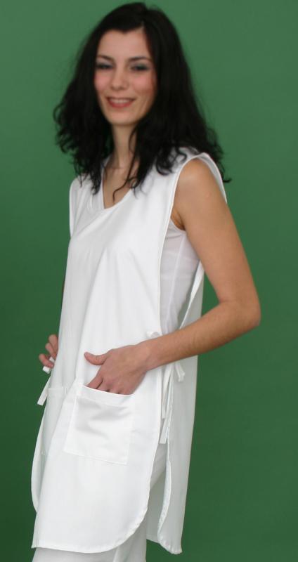 Oldalt megkötős konyhai kötény