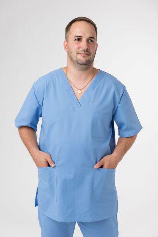 OperaT light blue V-nyakú műtős UNISEX felső