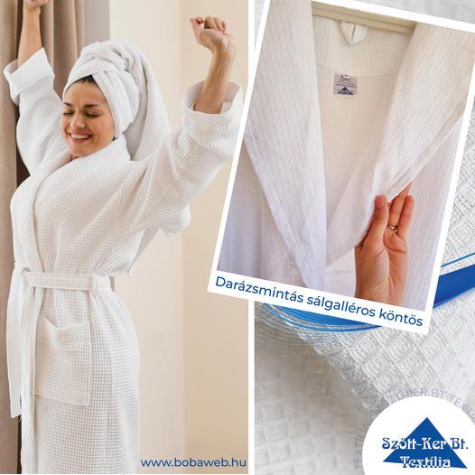 WAFFLE sálgalléros köntös