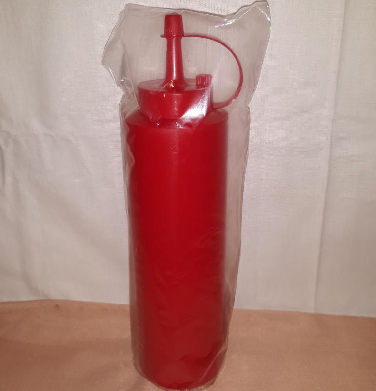 Adagoló flakon, PE, piros, 360ml, 41526-R2