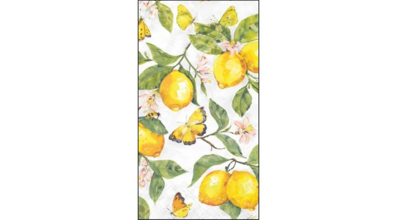 AMB.11120365 Fresh lemon white papírszalvéta 33x40cm, 15db-os