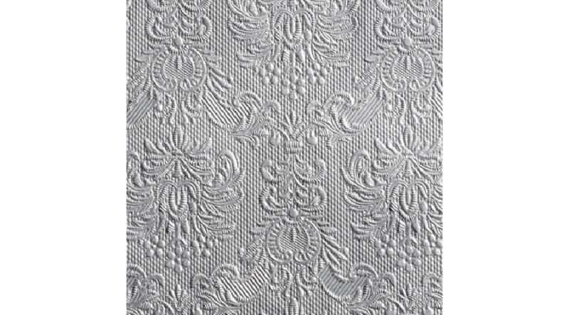 AMB.12504938 Elegance silver dombornyomott papírszalvéta 25x25cm,15db-os