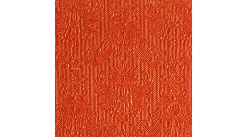 AMB.12505502 Elegance orange dombornyomott papírszalvéta 25x25cm,15db-os