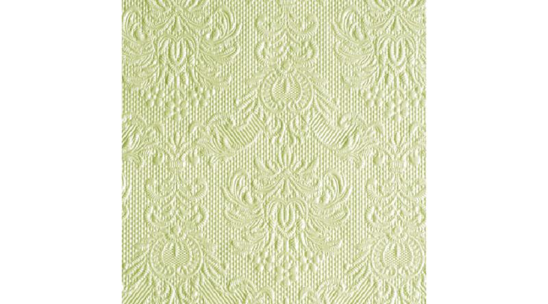 AMB.12506922 Elegance pearl green dombornyomott papírszalvéta 25x25cm,15db-os