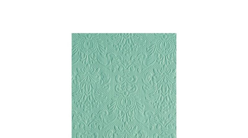 AMB.12511110 Elegance pale aqua dombornyomott papírszalvéta 25x25cm, 15db-os