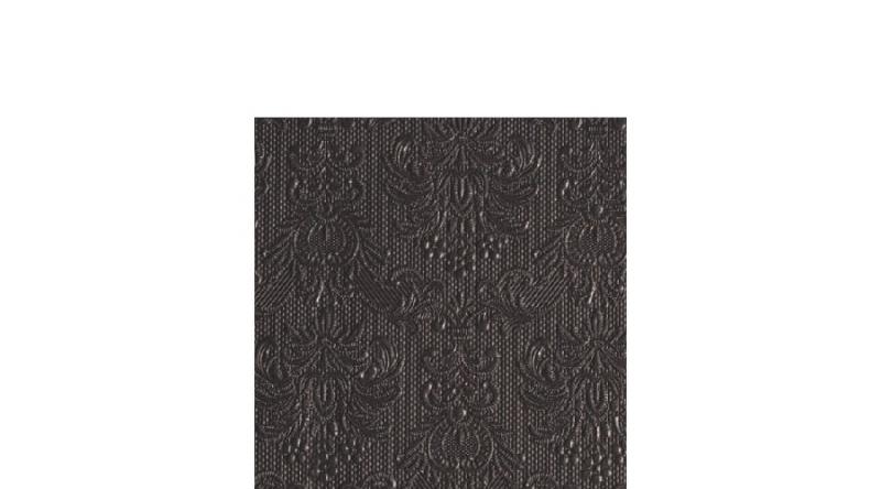 AMB.12511112 Elegance dark grey dombornyomott papírszalvéta 25x25cm,15db-os