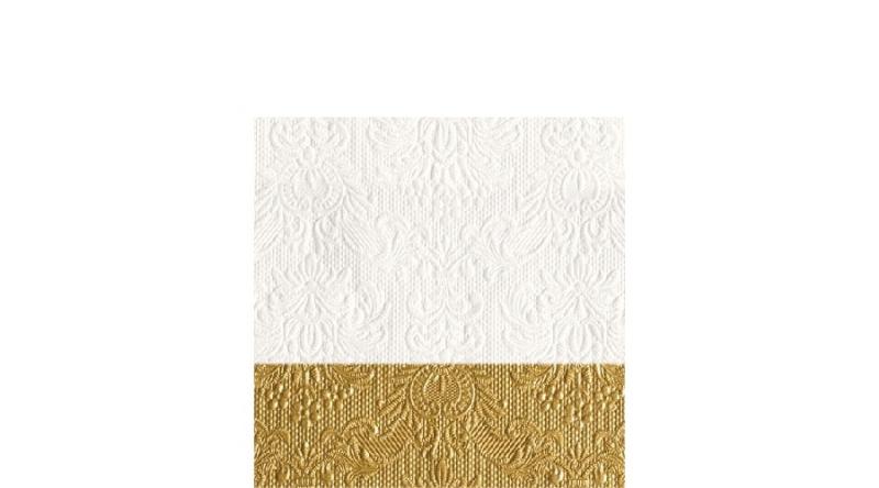 AMB.12511150 Elegance Dip Gold dombornyomott papírszalvéta 25x25cm,15db-os