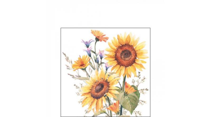 AMB.12517440 Sunflowers papírszalvéta 25x25cm,20db-os