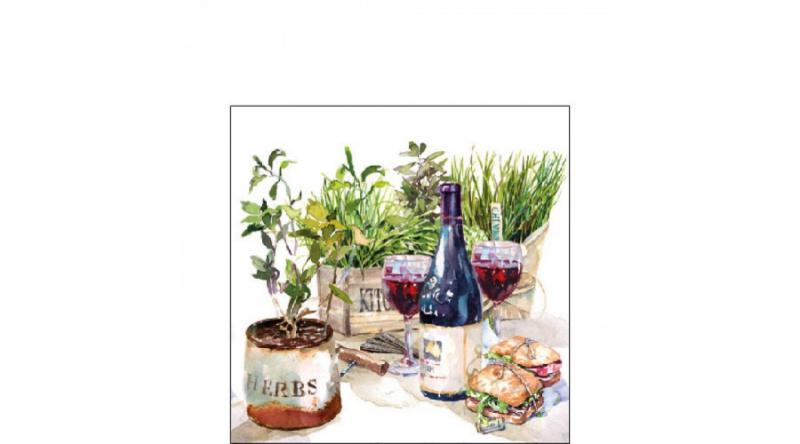 AMB.12517560 Wine & Herbs papírszalvéta 25x25cm,20db-os