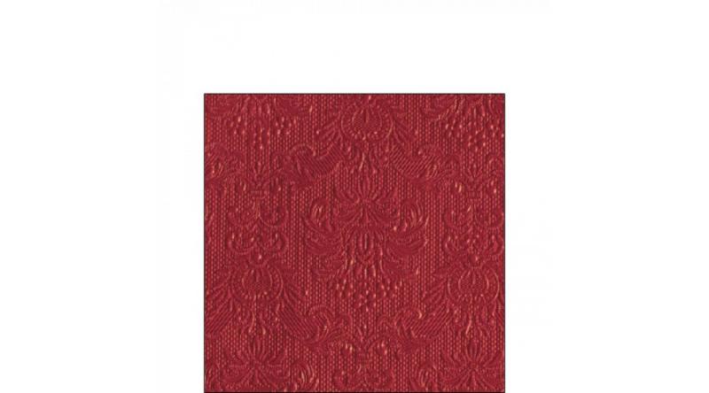 AMB.12517577 Elegance dark red dombornyomott papírszalvéta 25x25cm, 15db-os