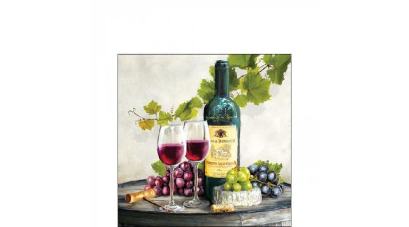 AMB.12517740 Red wine papírszalvéta 25x25cm,20db-os