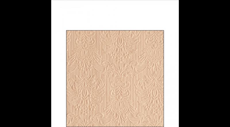 AMB.12518066 Elegance beige dombornyomott papírszalvéta 25x25cm,15db-os