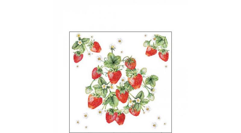 AMB.12518395 Bunch of strawberries papírszalvéta 25x25cm, 20db-os