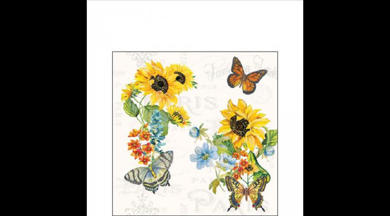 AMB.12519655 Charming sunflowers papírszalvéta 25x25cm,20db-os
