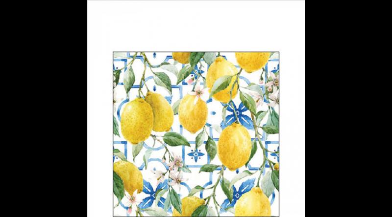AMB.12519660 Mediterranean lemons papírszalvéta 25x25cm,20db-os