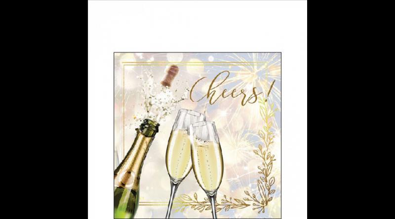 AMB.12519780 Popping bottle papírszalvéta 25x25cm,20db-os