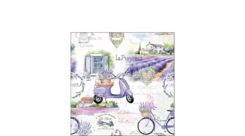 AMB.12520400 La Provence papírszalvéta 25x25cm, 20db-os