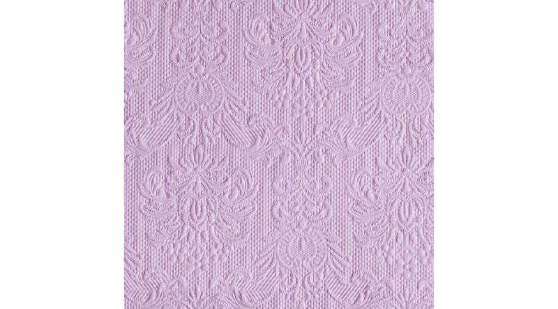 AMB.13305506 Elegance light purple dombornyomott papírszalvéta 33x33cm,15db-os