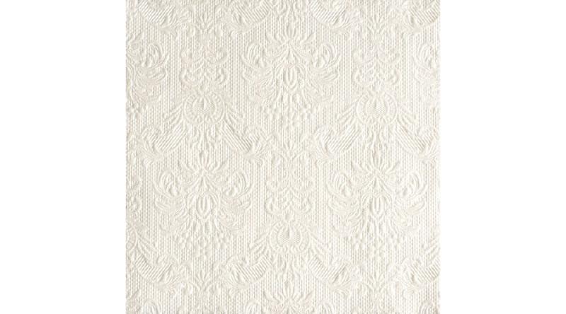 AMB.13305507 Elegance pearl white dombornyomott papírszalvéta 33x33cm,15db-os