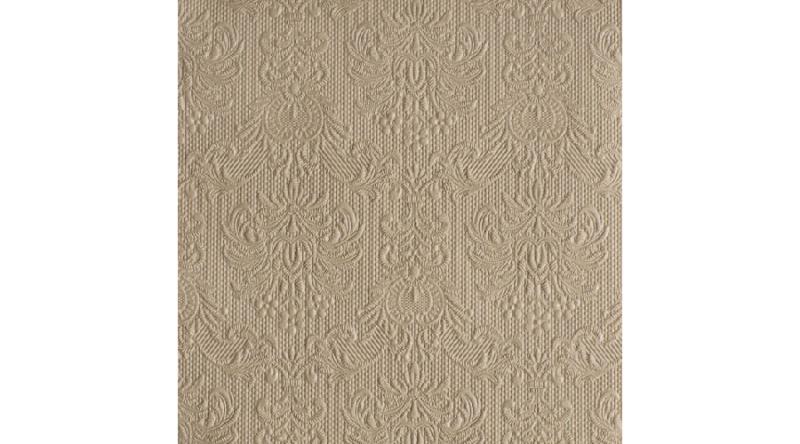 AMB.13305509 Elegance taupe dombornyomott papírszalvéta 33x33cm,15db-os