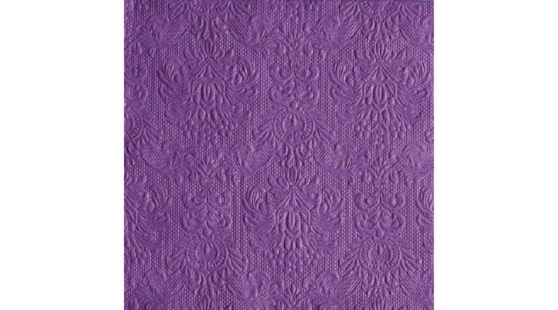 AMB.13305512 Elegance purple dombornyomott papírszalvéta 33x33cm,15db-os