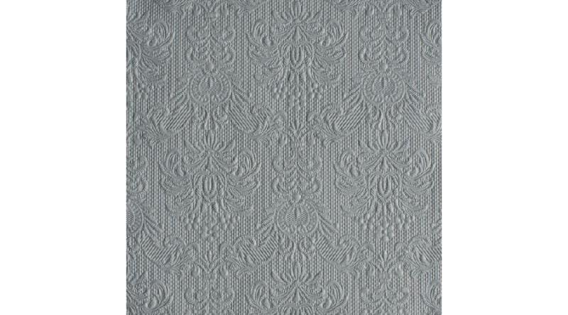 AMB.13305516 Elegance grey dombornyomott papírszalvéta 33x33cm,15db-os