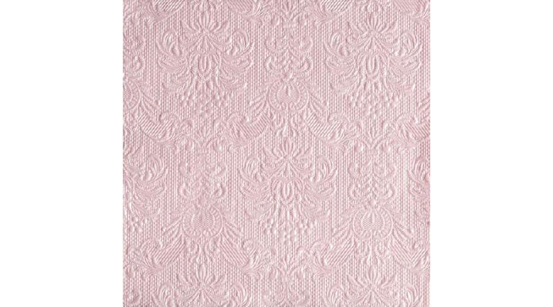 AMB.13305517 Elegance pearl pink dombornyomott papírszalvéta 33x33cm,15db-os