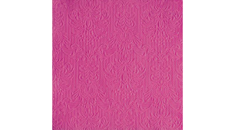 AMB.13307033 Elegance magenta dombornyomott papírszalvéta 33x33cm,15db-os