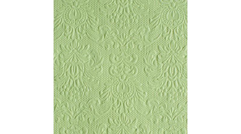 AMB.13307907 Elegance Pale Green dombornyomott papírszalvéta 33x33cm,15db-os