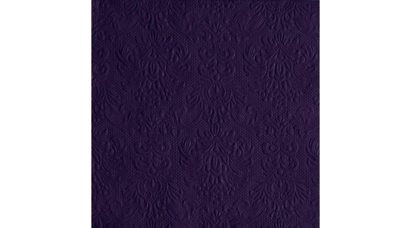 AMB.13307908 Elegance Violet dombornyomott papírszalvéta 33x33cm,15db-os