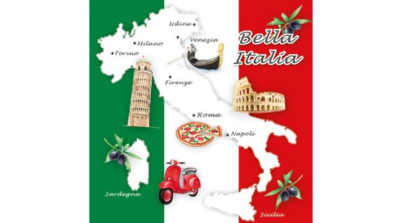 AMB.13309355 Bella Italia papírszalvéta 33x33cm,20db-os