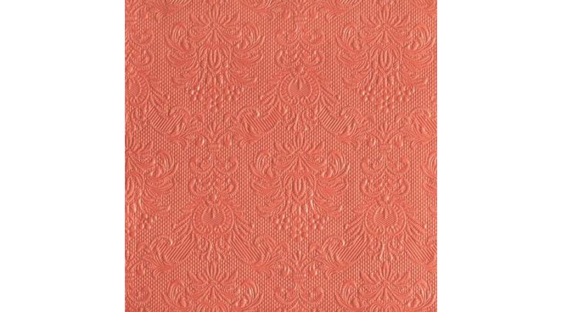 AMB.13311105 Elegance peach dombornyomott papírszalvéta 33x33cm, 15db-os