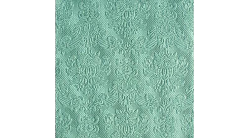 AMB.13311110 Elegance pale aqua dombornyomott papírszalvéta 33x33cm, 15db-os