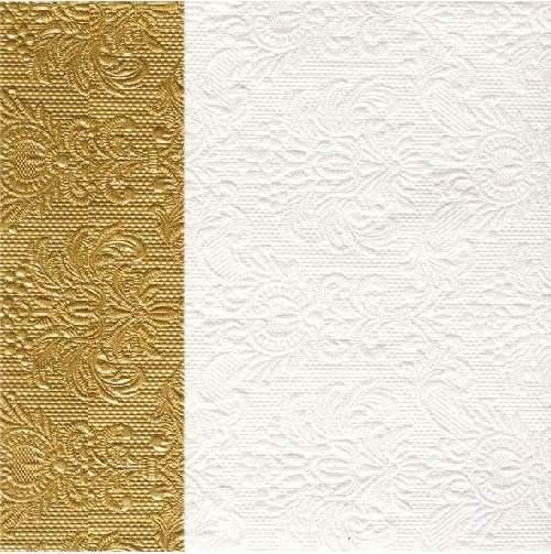 AMB.13311150 Elegance Dip Gold dombornyomott papírszalvéta 33x33cm,15db-os