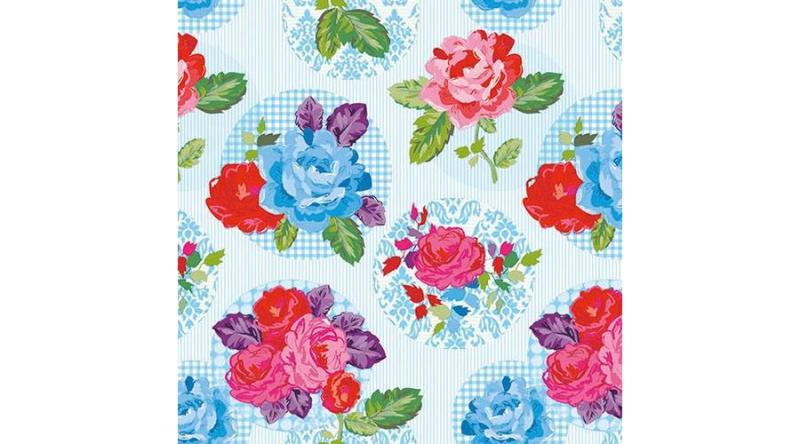 AMB.13311371 Modern Rose blue papírszalvéta 33x33cm,20db-os