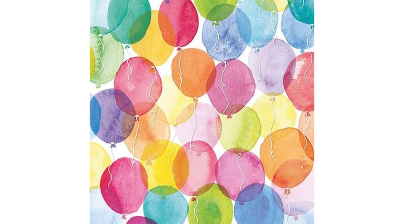 AMB.13311480 Aquarell Balloons papírszalvéta 33x33cm,20db-os