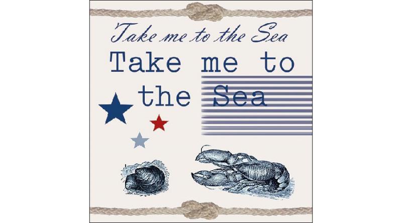 AMB.13313110 Take Me To The Sea papírszalvéta 33x33cm,20db-os