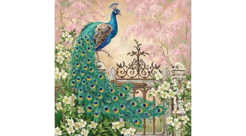 AMB.13313175 Noble Peacock papírszalvéta 33x33cm,20db-os