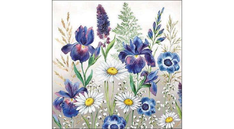 AMB.13313235 Mixed Meadow Flowers papírszalvéta 33x33cm,20db-os