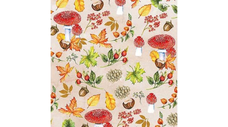 AMB.13313480 Autumn Pattern papírszalvéta 33x33cm,20db-os