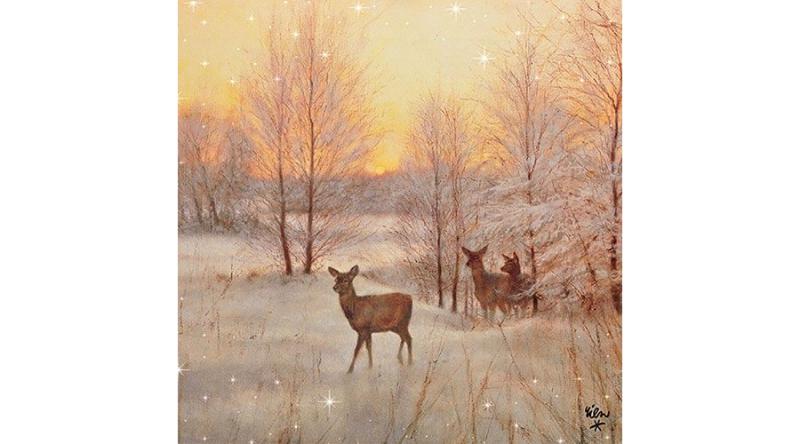 AMB.13313630 Deer At Sunset papírszalvéta 33x33cm,20db-os